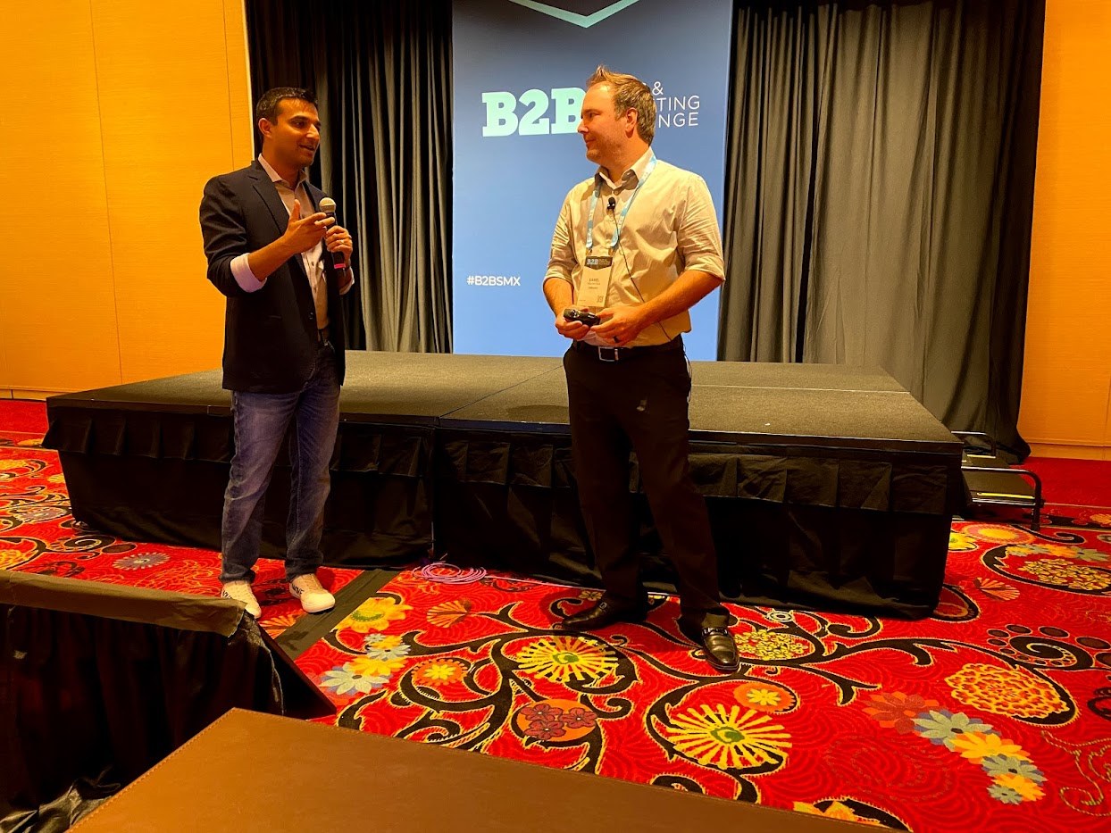 An industry-stage keynote presenting the AI-native go-to-market approach to a professional audience